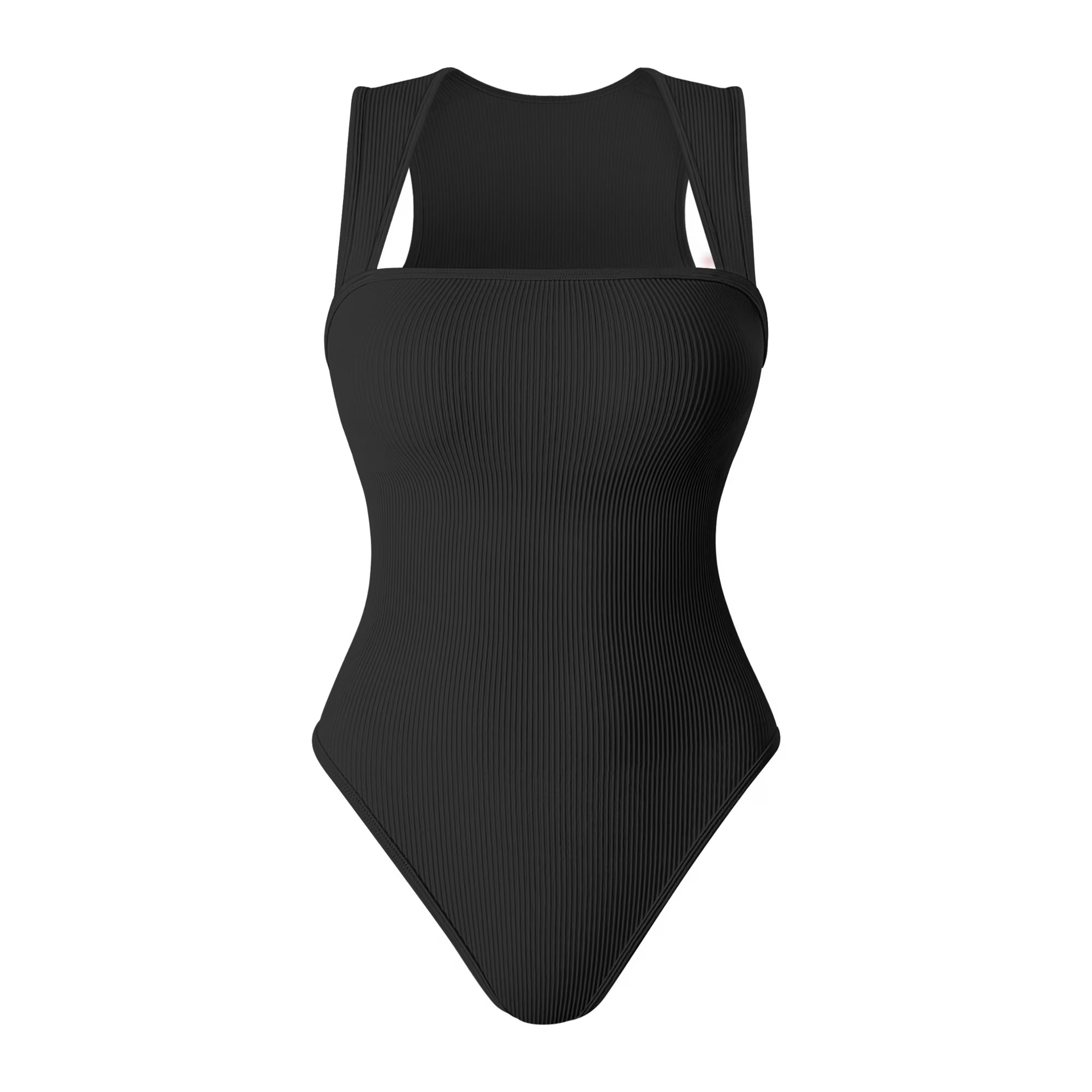 Body mujer sin manga con escote cuadrado negro L/XL - additional image 5